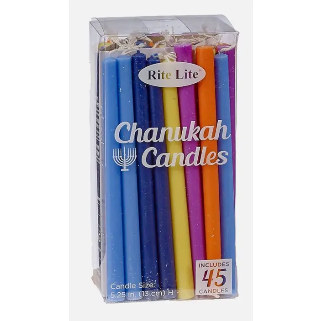 LTD Deluxe Multicolor Chanukah Candles - Home Supplies for Home Decor and Room Decoration