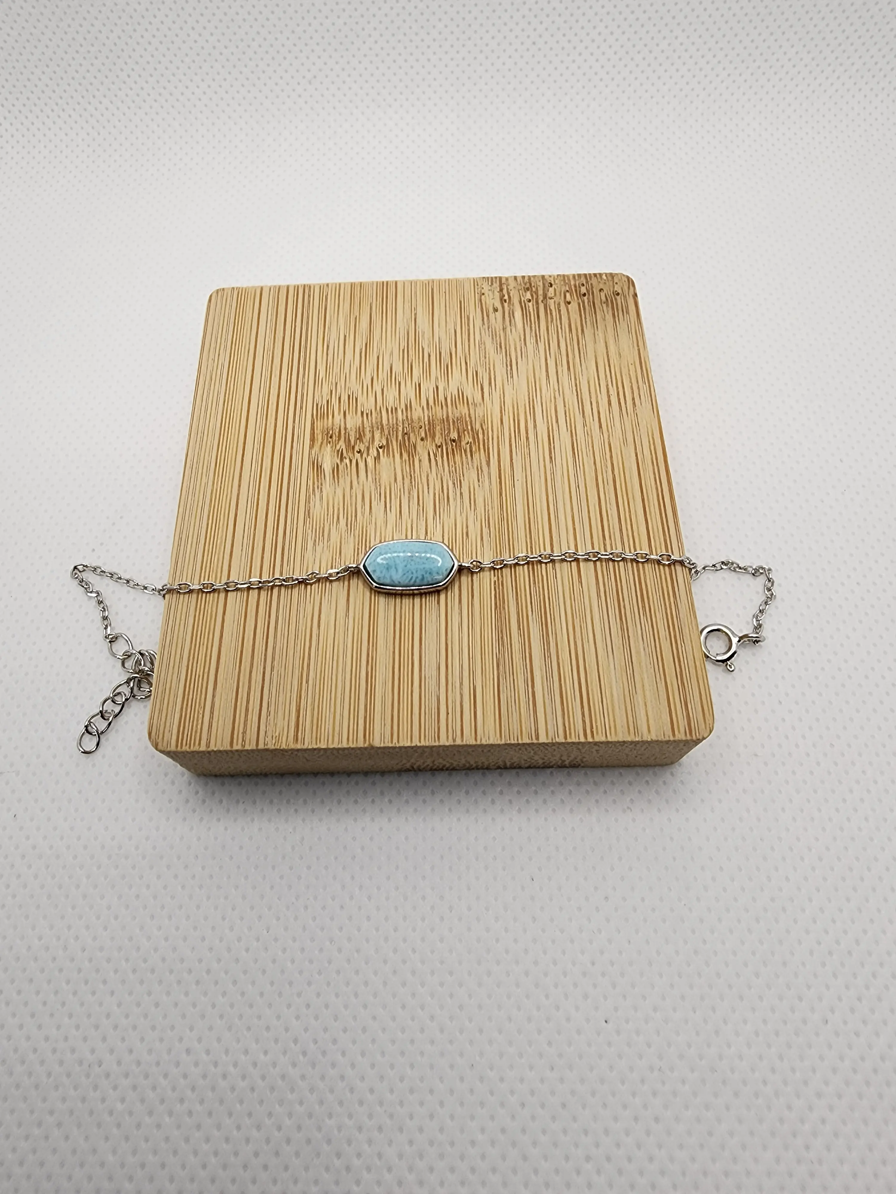 Larimar Bracelet 925 Sterling silver Anniversary Daily Engagement