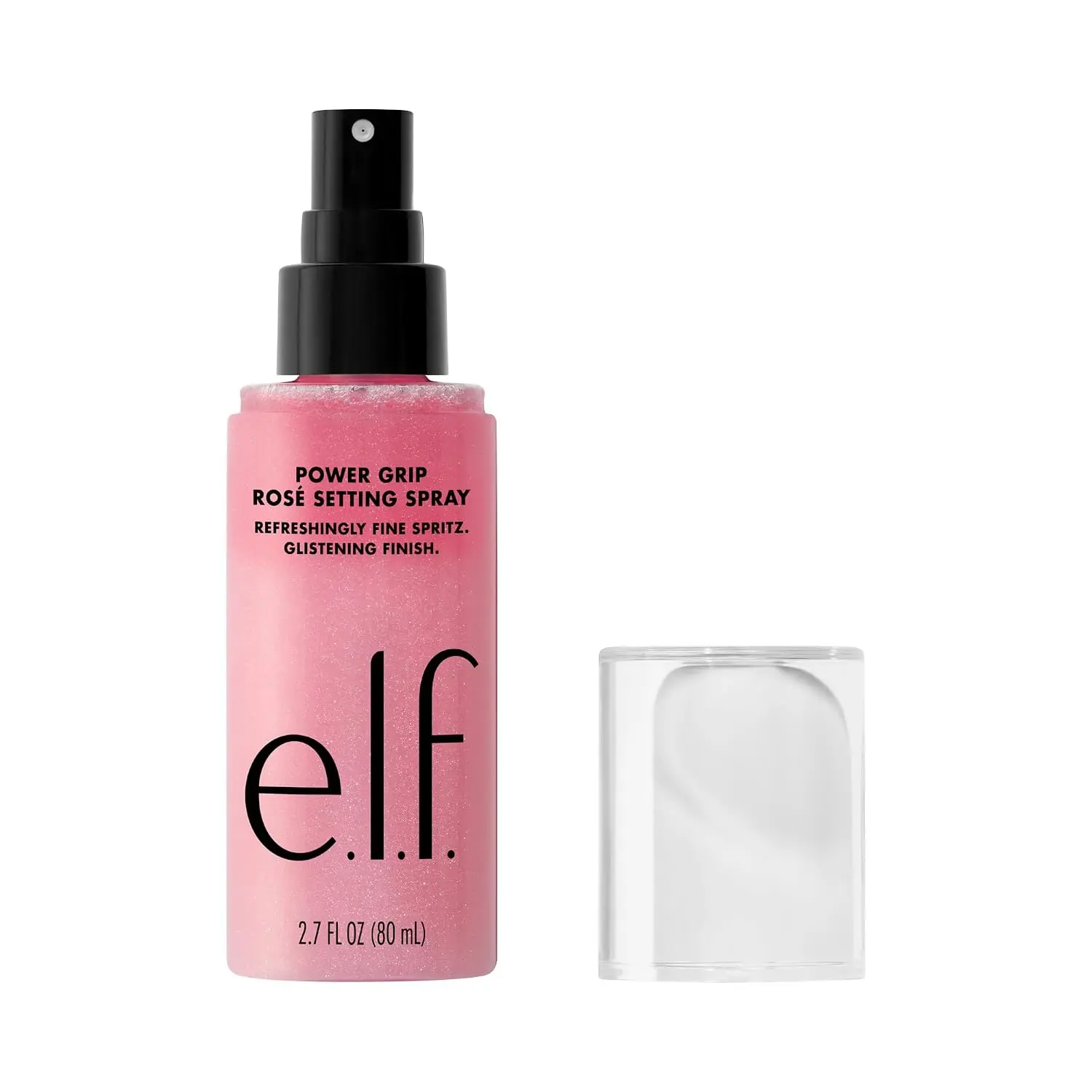 e.l.f. Power Grip Rosé Setting Spray | Grips Makeup for Lasting Wear & Glistening, Glowy Finish, Made with Niacinamide, Vegan & Cruelty-Free