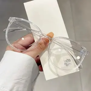 2025 Summer Simple Blue Light Blocking Eyeglasses for Men and Women Back To School, Fashion Transparent Square Frame Glasses Anti-Blue Light Lenses for Everyday Use, Fashion Accessory