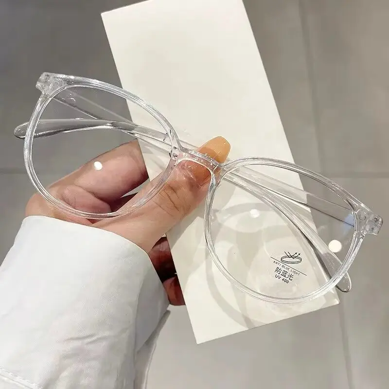 2025 Summer Simple Blue Light Blocking Eyeglasses for Men and Women Back To School, Fashion Transparent Square Frame Glasses Anti-Blue Light Lenses for Everyday Use, Fashion Accessory