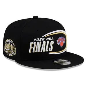 New Era New York Knicks 2026 NBA Finals 9FIFTY Snapback - Premium Embroidered Black Collector Edition Sports Collectible Hat for Knicks Fans