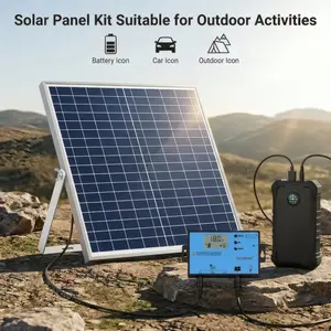 20W Outdoor Solar Panel Portable Charger USB Solar Power Camping Outdoor Suitable for outdoor, camping, for outdoor, cell phone, outdoor, camping, travel, roof, RV, car, etc. emergency power supply