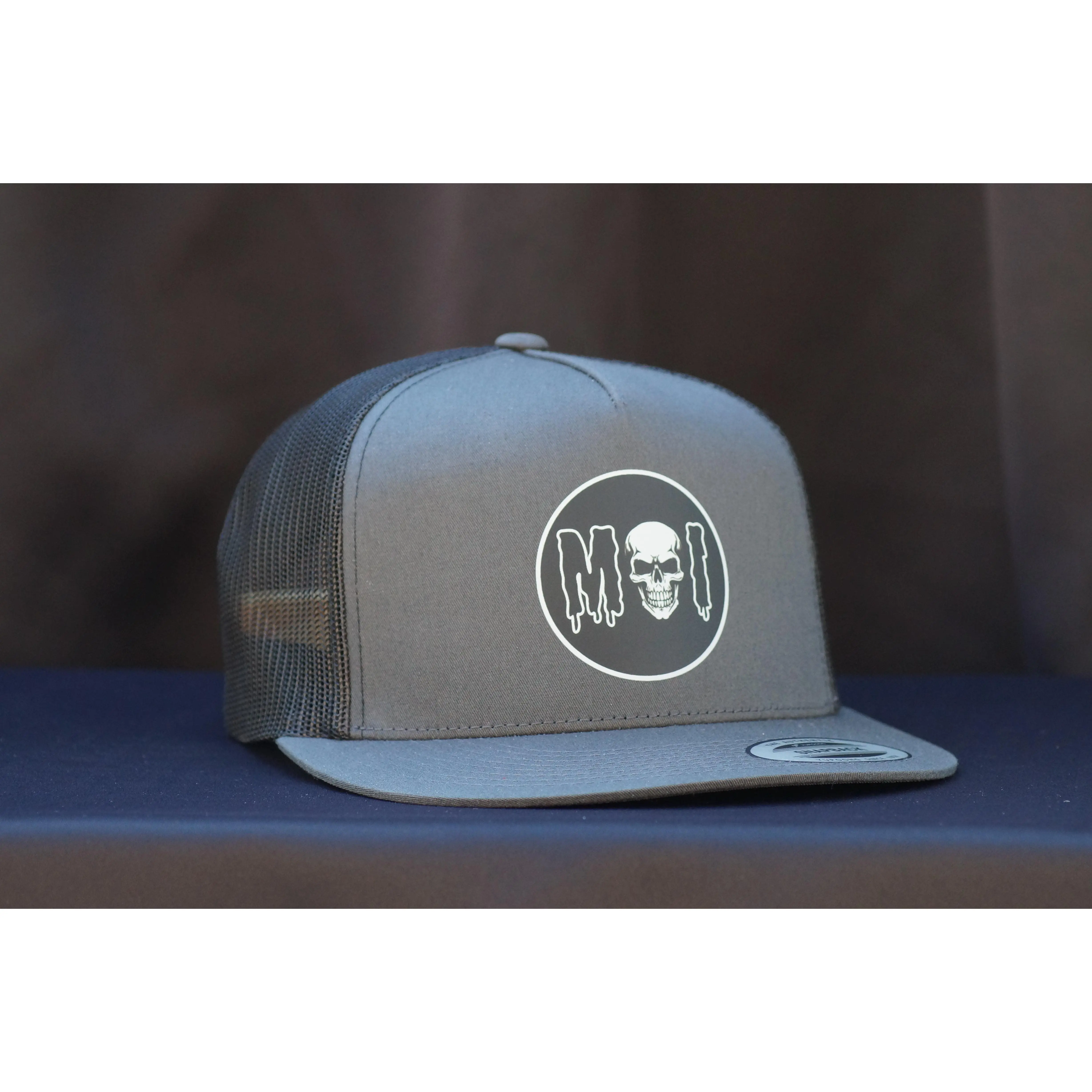 Monster Impressions Skull Flat Bill Trucker Cap YP Classic Snapback Hat 6006
