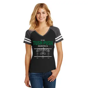 TUSH PUSH™ Women’s V-Neck Jersey Tee – Philly Football Gameday Shirt