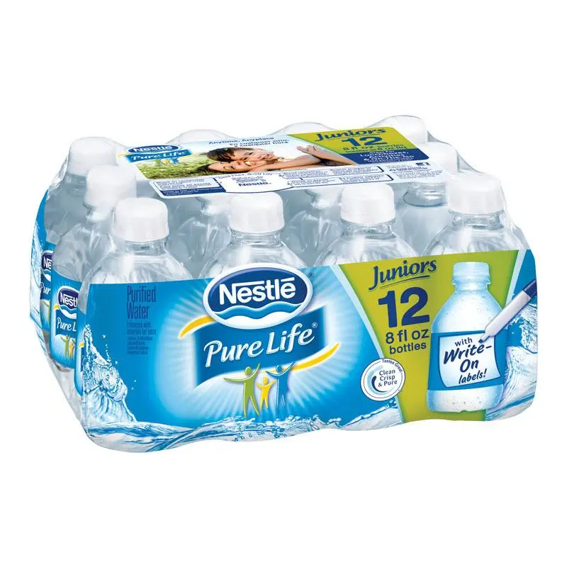 Nestle Pure Life Potable Drink Water, 8 oz Sports Water Bottles - 12 Per Pack, 2 Total Packs (SKU: 9329491), Potable Water