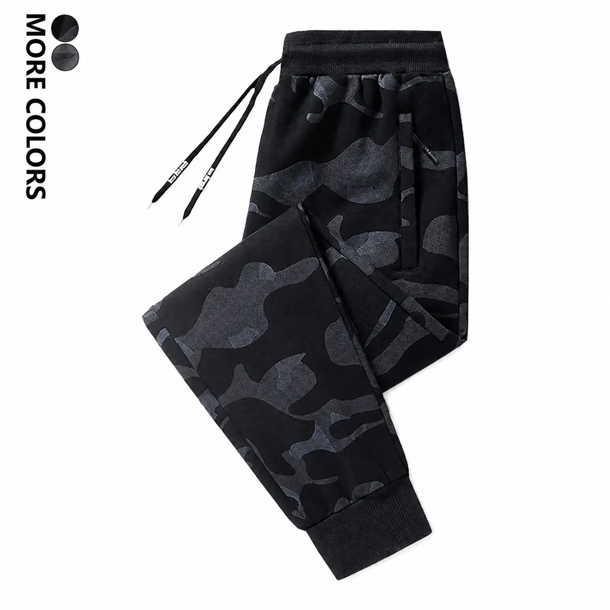 Men’s Slim-Fit Camo Print Jogger Pants - Army Camo Men's Pants, Retro Street-Style, Breathable Comfortable Outdoor Casual Bottoms