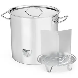 【Summervibes】Ubesgoo 20/24/52qt stainless steel duckbill steamer with three inner compartments for large capacity for home and commercial use