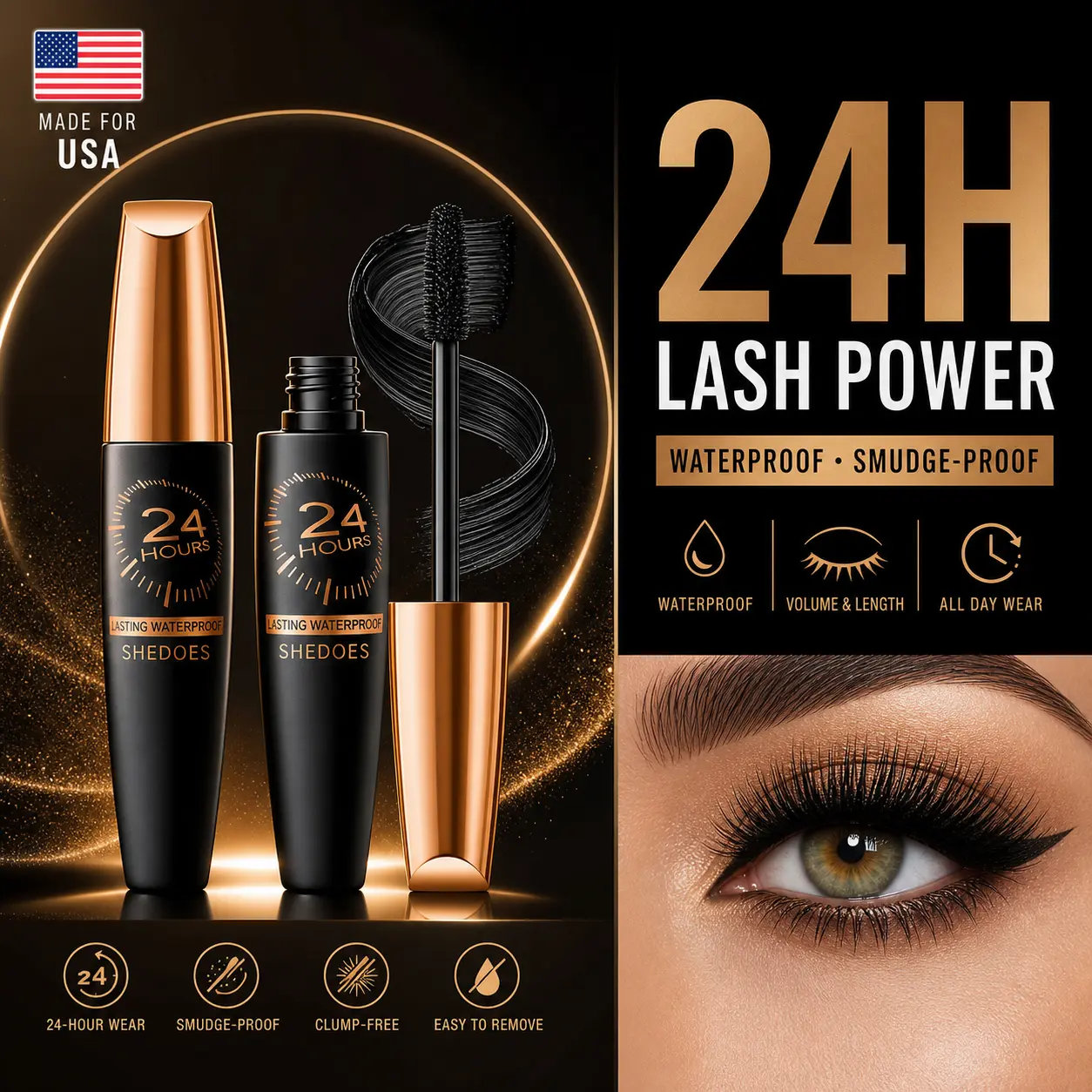 False Lash Effect in Seconds! Viral 24H Waterproof Mascara | Extreme Volume & Length