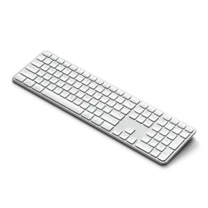 Satechi Slim EX3 Wireless Keyboard - Bluetooth 5.3 + 2.4GHz, Full-Size with Numpad, USB-C Rechargeable, Mac/Windows OS Switch, MacBook Pro/Air M4