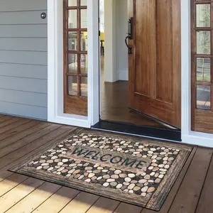 Welcome Doormat Letter Print Washable Non Slip Rug for Laundry Room Bathroom Door Entryway Patio Home Decor Floor Mat,summervibes