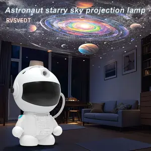 Astronaut Projector Night Light, 360° Galaxy Star Projection Lamp, Aurora Projector Lamp, 12 Patterns Room Decor, Atmosphere Light, Birthday Halloween Christmas Gift