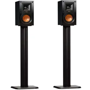ECHOGEAR Universal Floor Speaker Stands - Vibration-Absorbing MDF Design, Works with Klipsch, Polk, JBL & Other Bookshelf Speakers & Studio Monitors