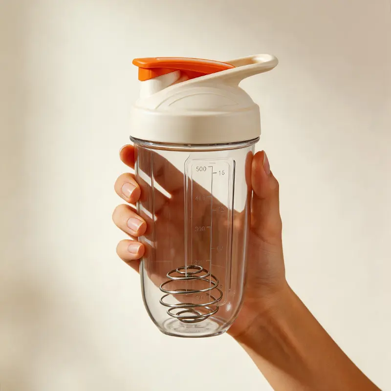 500ml Protein Powder Shaker Cup, Portable Protein Shake Mixing Bottle, Protein Shaker Bottles, With Mixing Ball And Scale, Sports Cup, Suitable For Sports, Travel, Camping, Dinner, And As A Gift For Friends