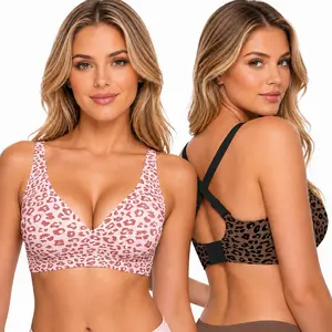 Women Jelly Bras Wirefree Full Coverage No Underwire Everyday Bras Comfortable Wireless Padded Tshirt Bra