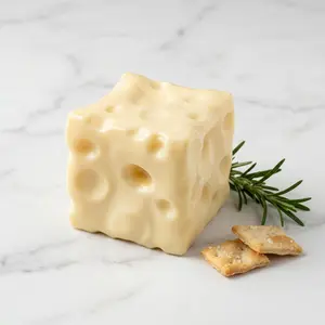 Squishy Cheese Block – 6/7cm Giant Yellow Cheese Fidget Toy, Moldable Non-Rebound & Slow Rebound, Glutinous Stress Ball, Perfect for Play, Relaxation & Anxiety Relief