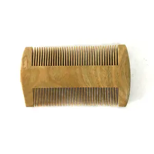 Green Sandalwood 2-Sided Beard Comb for thick or thin beards