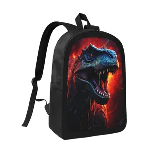 Epic Dinosaur T-Rex Backpack |   Unisex Large Capacity School Bag, Lightweight and Durable Design, Adjustable Shoulder Strap, Multi-compartment Zipper Closure, Stylish T-Rex Printed, Suitable for School, Travel and Daily Use, for Teens