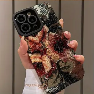 Floral Lace Pattern Design Slim Shockproof Case for iPhone 16/15/14/13/12/11/plus/pro Max, Dust-Proof Stylish Gift for Him/her, Accessories