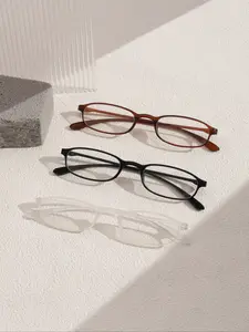 High-Quality Unisex Casual Rectangular Frame Glasses, Anti-Blue Light PC Lenses, Lightweight & Durable, Perfect for Daily Reading & Commuting, Lightweight Eyeglasses