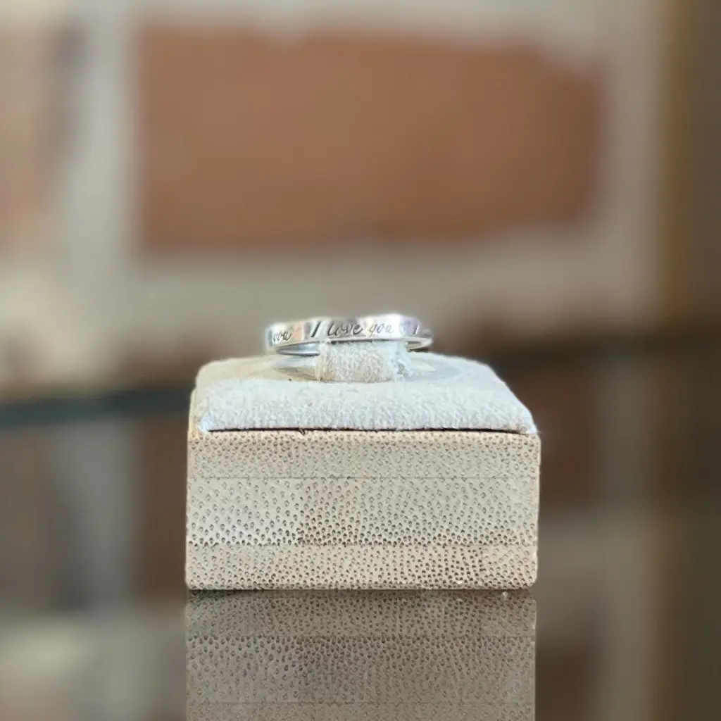 Pre-owned TIFFANY&CO "I Love You" Sterling Silver Ring