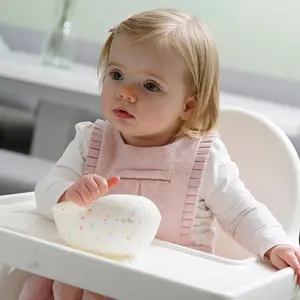 Kids tableware Weaning bowl , Baby Utensils for Self-Feeding, 100% Food Grade Silicone suction bowl for Baby Led Weaning, Dishwasher & oven safe, and microwave safe  (Sprinkle)