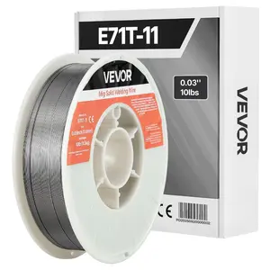VEVOR Flux Core MIG Welding Wire, E71T - 11 0.035 - inch 10 LBS, Gasless Mild Steel Welding Wire with Low Spatter for All Position Arc Welding, Self - Shielded for Outdoor UseVEVOR Super Brand Day
