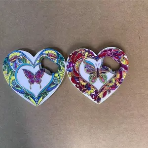 Heart-Shaped Portable Bottle Opener Refrigerator Magnet, Personalized Magnetic Decorative Beer Opener, Home Decoration Accessory