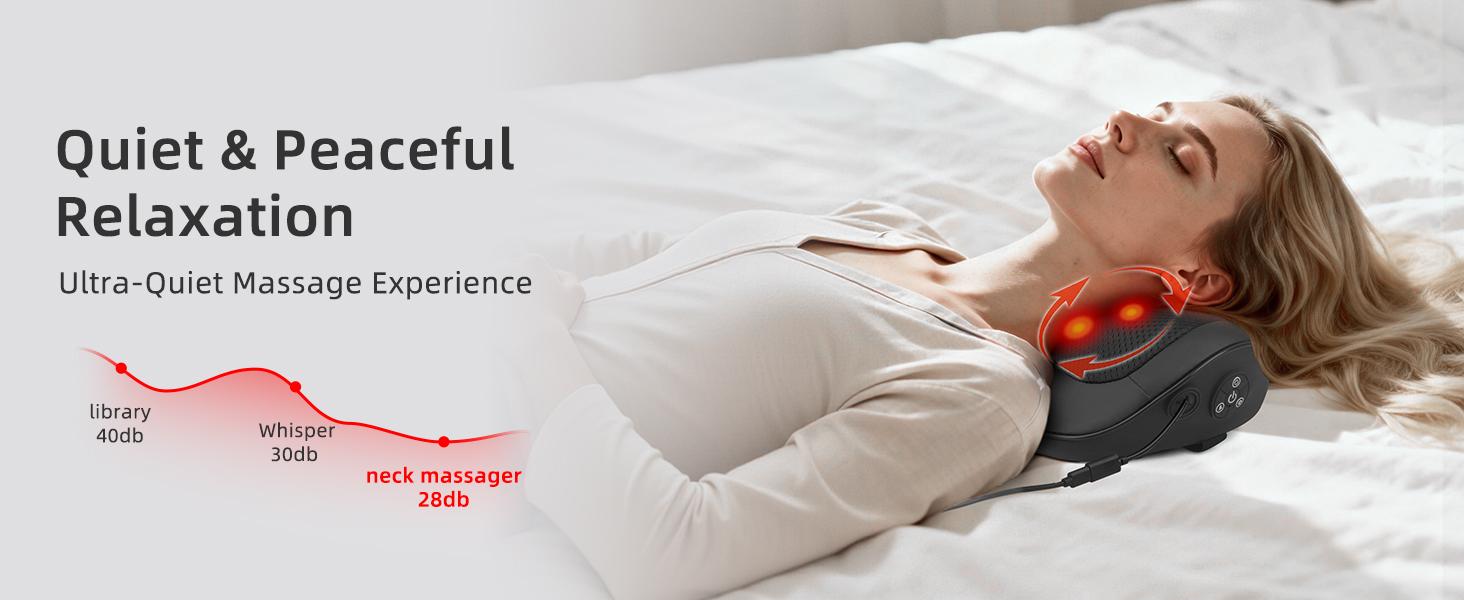 Electric Massager Pillow, Ultra-Quiet Corded Neck and Shoulder Massager with Heat, Portable 3D Kneading for Shoulder, Leg & Calf Muscle Pain Relief, Relaxing Gift for Men & Women ,stress relief products Electric Massager Pillow, Ultra-Quiet Corded Neck and Shoulder Massager with Heat, Portable 3D Kneading for Shoulder, Leg & Calf Muscle Pain Relief, Relaxing Gift for Men & Women ,stress relief products