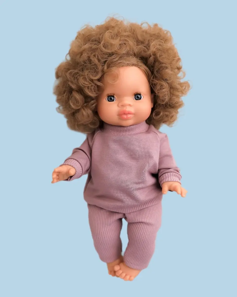 Doll Clothes | Doll Sweatshirt Set - Lavender (11" - 14" dolls)