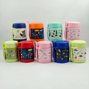 10Oz Stainless Steel Vacuum Insulated Soup Pot for Adults Kids with Spoon for Lunch Box Bag School Essential Thermal Lunch Box Leakproof Insulated Lunchbox