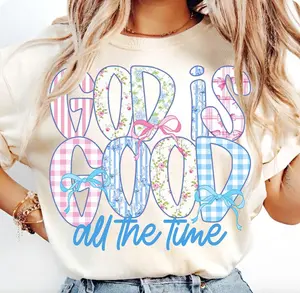 God is Good T-Shirt, Grandmillennial Jesus Shirt, Floral Bible Verse Tee, Christian Shirt, Coquette Monogram Sweatshirt, Casual Hoodie Gift For Women
