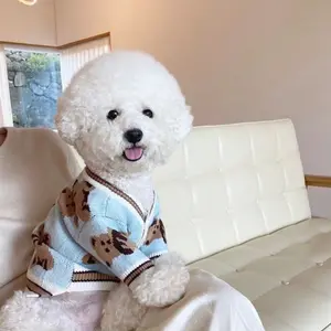Ultimate Pet Mom Cardigan, Couple Sweater Suitable for You and Your Pet, Comfortable Season Essential, Reindeer Pattern Holiday Poodle Dog Sweater