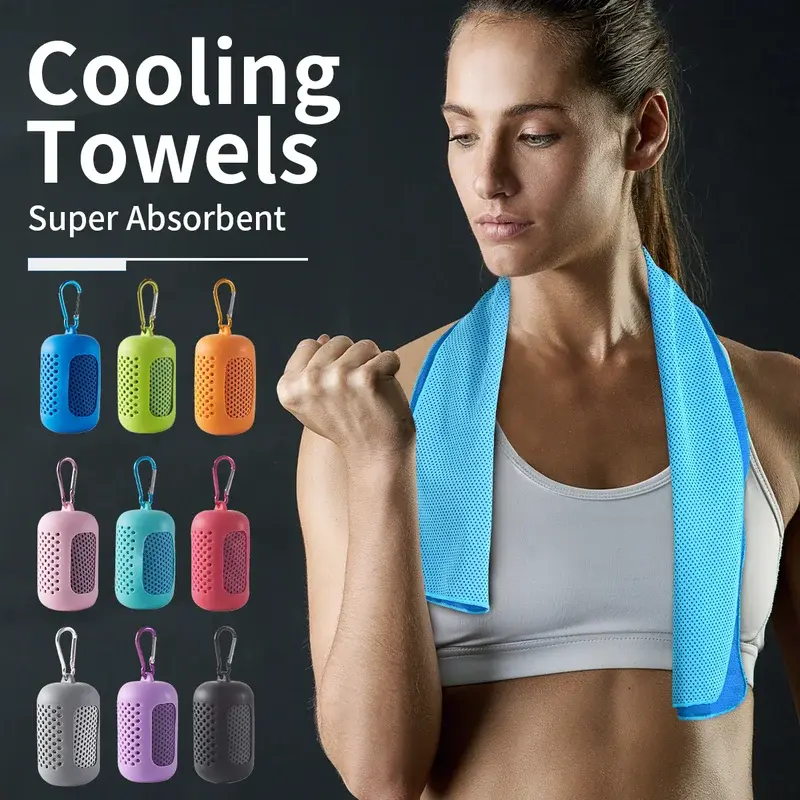 Subscrsidewa Portable Cooling Towel Super Absorbent Reusable Soft Breathable Fast Drying for Camping Sport Running More Activities