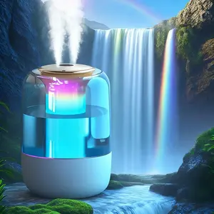 Dual Spray Humidifier Atmosphere Night Light, Silent High Mist Volume, Smart Sensor Real-Time Moisture Monitoring Adjustment