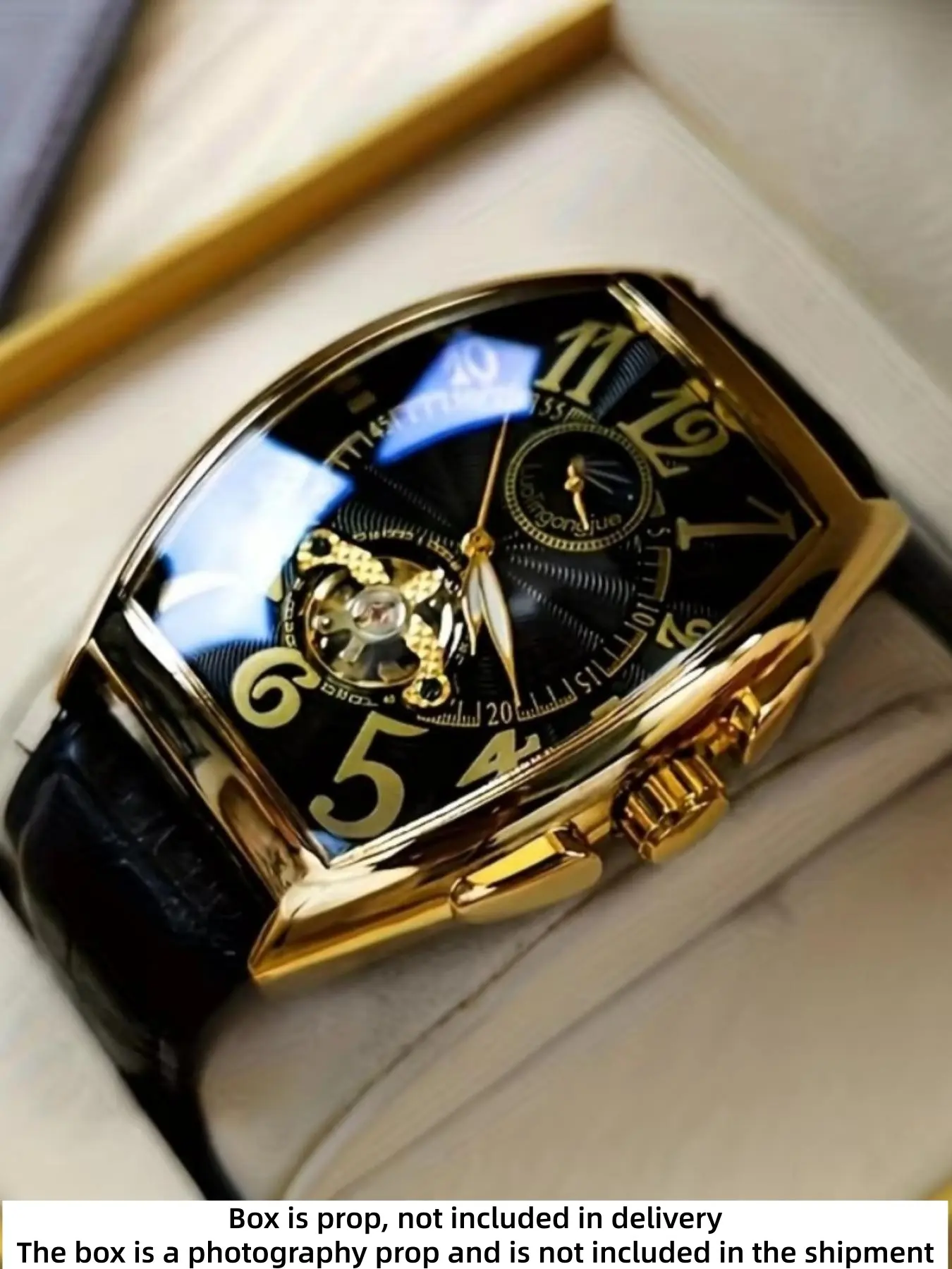 Bestselling Men's Automatic Mechanical Watch, Automatic Watches, Business Casual Waterproof Night Light Luminous Analog Watch, Fashionable Large Dial, High-Value Gift Option, Business Leather Watch