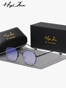 HYJEX 1 Piece Unisex Ultimate Simplicity Anti Blue Light Full Frame Plano Glasses Elegant And Charming Round Frame Plano Glasses