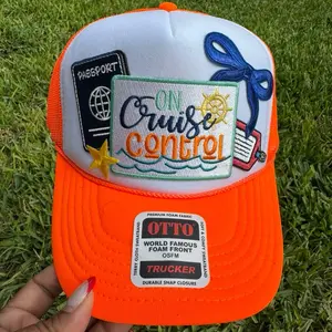 Cruise Trucker Hats with World Famous Foam Front, Durable Snap Closure, and Passport Design