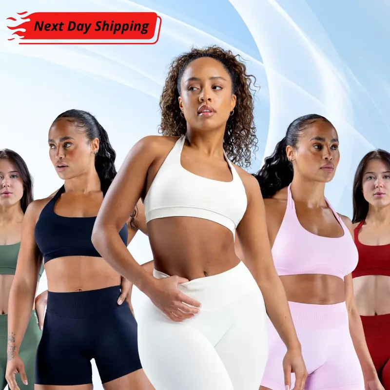 Impact Sports Bra Women's Seamless Gym Bra Comfortable Fit Open Back Design High Stretch Durable Fabric Removable Pads Ideal for Everyday Wear