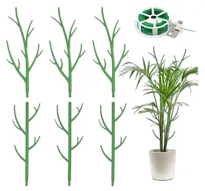 [Deals For You] 6 Pack Monstera Plant Support Stakes Adjustable Length with Green Ties for Indoor Outdoor Climbing Plants