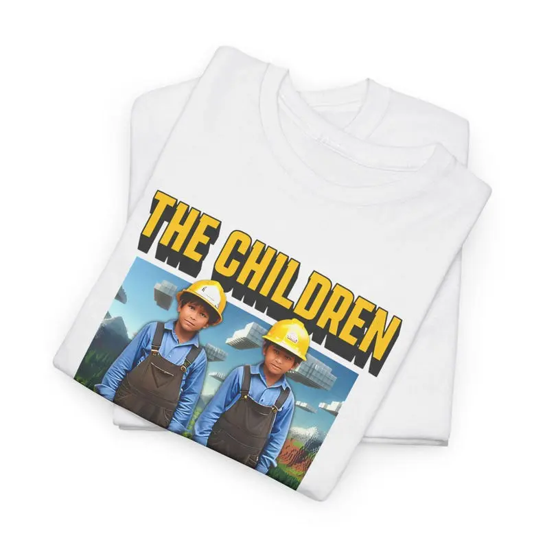 Funny Minecraft Movie T shirt 'The children yearn for the mines' | Tee Gamer Gift | Video Game Shirt | Minecraft Fan Shirt | Minecraft