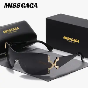 MISSGAGA  exquisite elegant High-End Craftsmanship Light Luxury Fashion Full Frame Fashion Glasses Casual Outdoor Irregular Frame Fashion Glasses