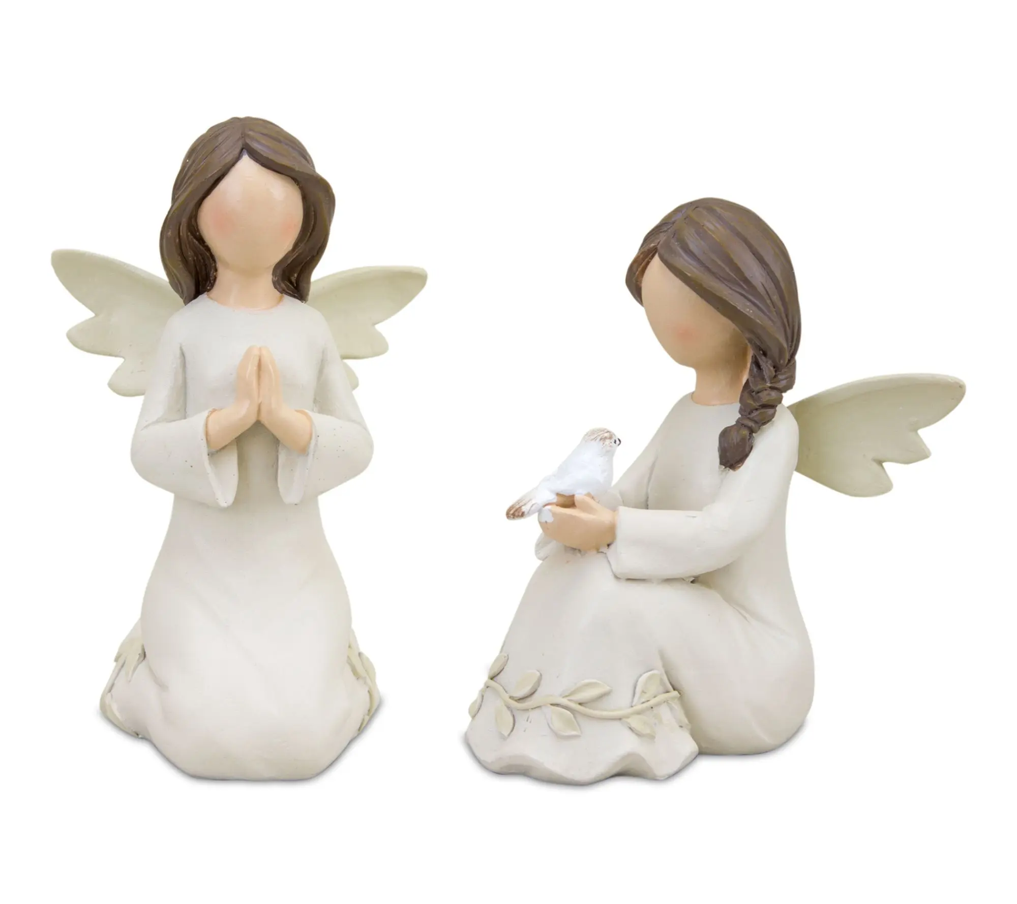 Melrose International Angel Figurine w/ FloralAccent