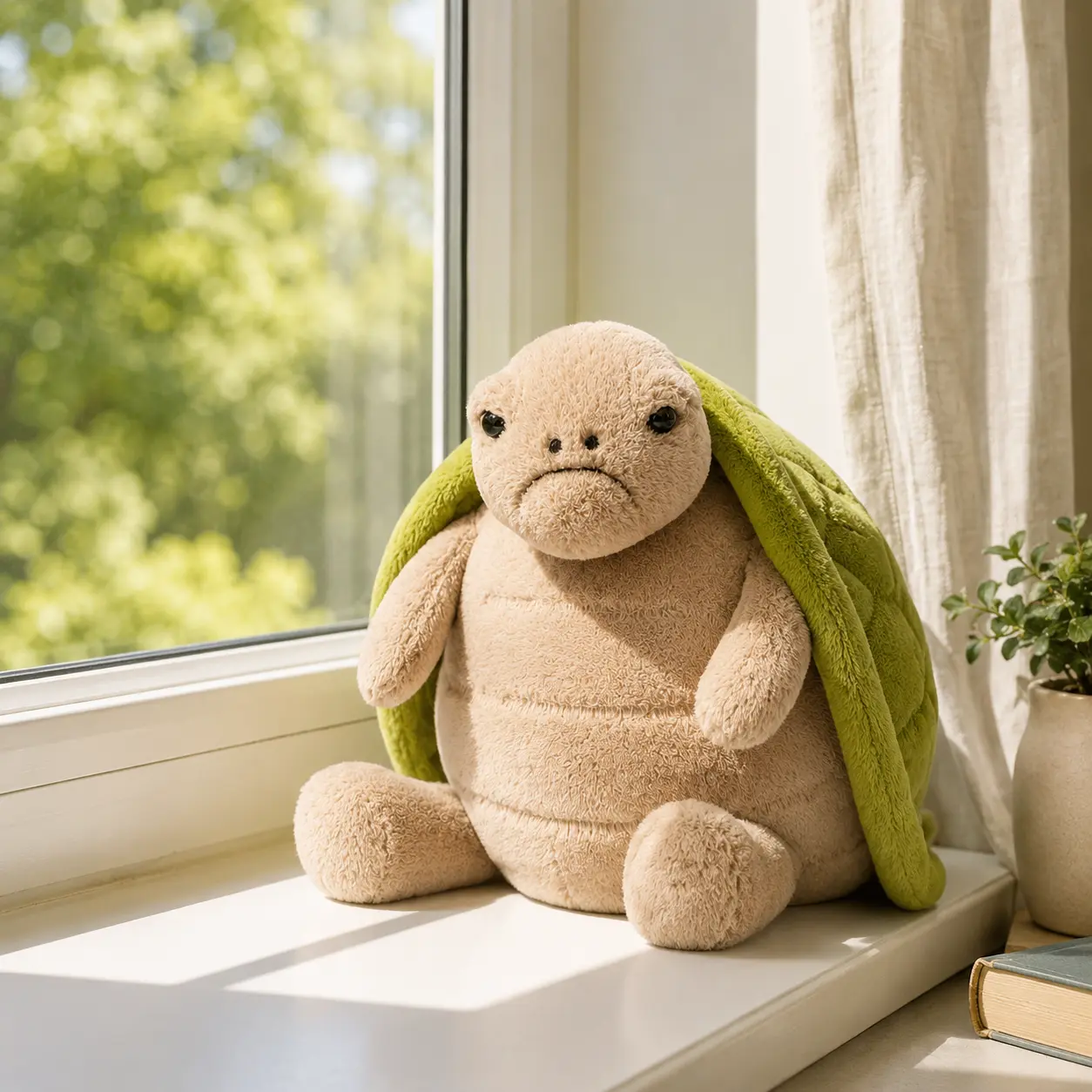 Jellycat Timmy Turtle Plush Toy - Adorable Grumpy Turtle Stuffed Animal - Cozy Gift for Collectors & Turtle Lovers
