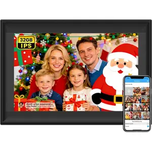 SSAWiFiFRAME Digital Picture Frame 10.1 inch WiFi  Photo Frame,1280 * 800 IPS Touchscreen Auto-Rotate, Built in 32GB Memory, 50 Photos /200MB Video Sharing via Free APP, for Women/Mom