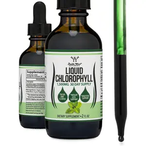 Chlorophyll Liquid Drops - Healthcare, Natural, 2oz Peppermint Flavored, Vegan Safe, Rich Full Texture & Taste, Non-Watered Down, for Digestion & Gut Health