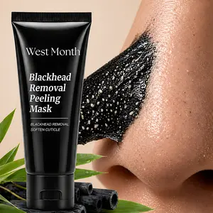 Bamboo Charcoal Peel-Off Mask for Nose & Face, Blackhead Removal, Deep Pore Cleansing, Oil Control, 60ml mothersdaygift Summer Vibes