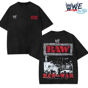 WWE 2026 RAW Legends Wash Shirt | Vintage Wrestling Graphic | Washed Fight Night Look | Heavyweight Streetwear Vibe Cotton Fabric men gifts anime summer clothes tee Menswear Seamless