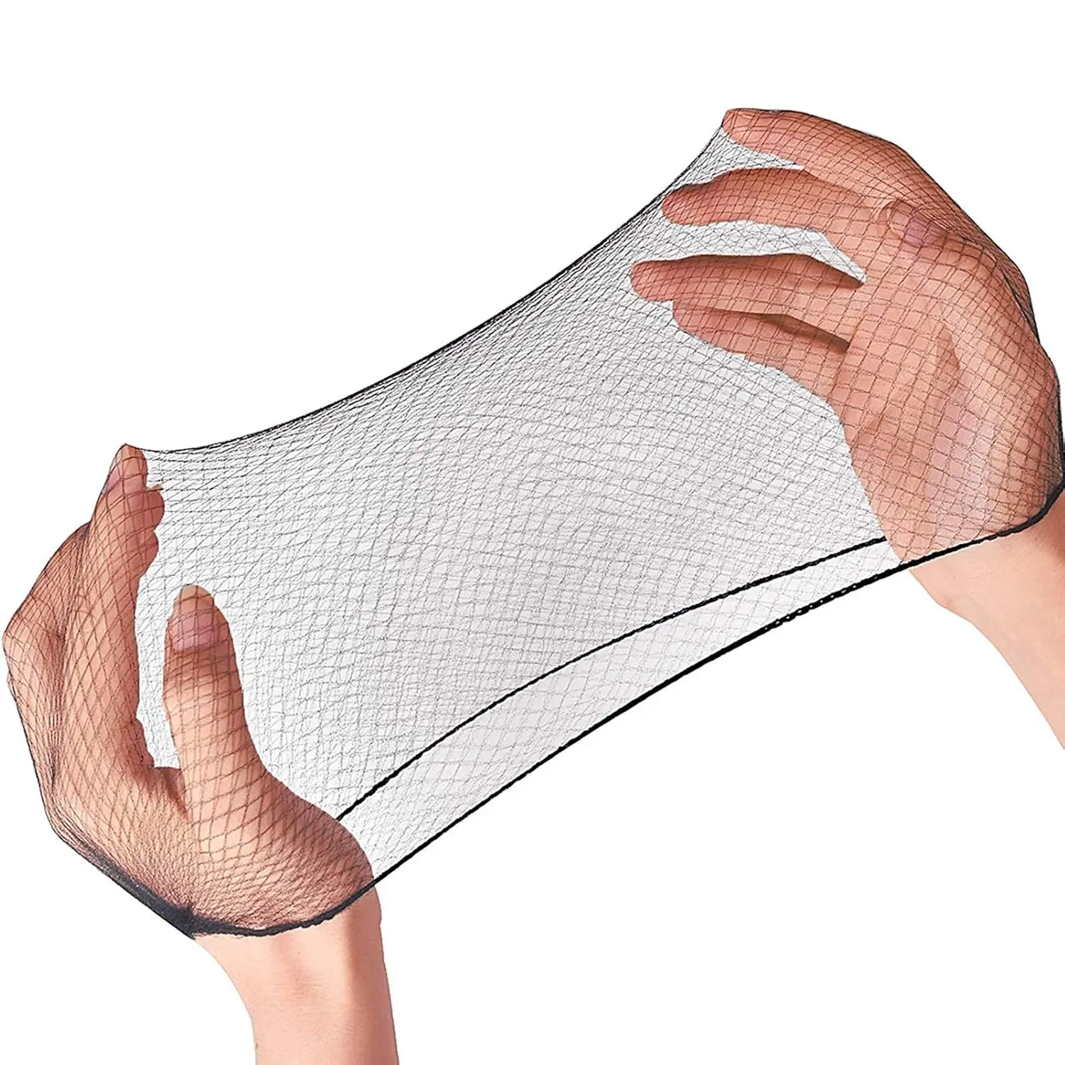 10-Pack 22-Inch Invisible Elastic Hair Net, Ideal for Food Service, Ballet Bun, Sleep, Women, Wigs, Ponytails, Comfortable & Secure Fit