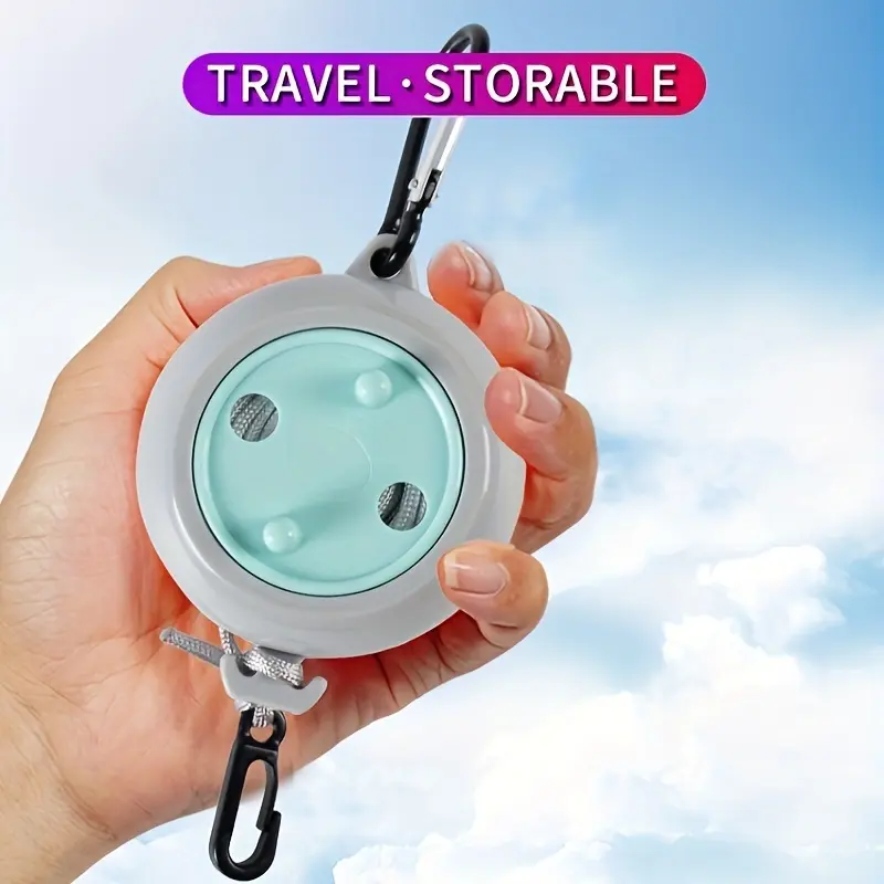 Portable Clothesline Cord, Adjustable 26ft Camping Clothesline, Laundry Dry Rope, for Outdoor Travel Fishing Camping, Clotheslines